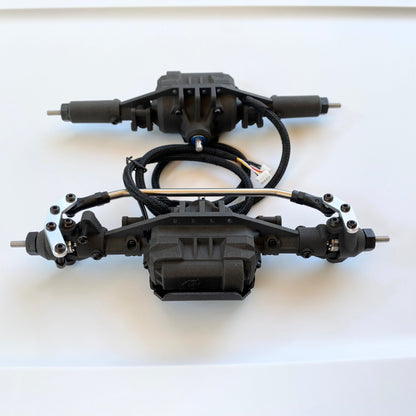 SA-10T Deluxe Axle Kit with Steering Fusion Torque Vectoring, 360 Tank Turn Capability, Front Skid Plate